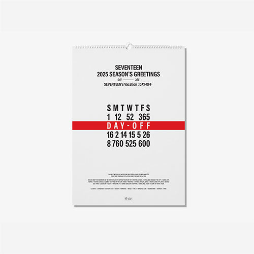 Seventeen 2025 Season's Greetings 2025 Insa Korean Store